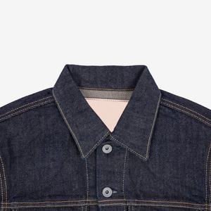 Slvow Hot Sell Custom 14oz Raw Japanese Style <b>Denim</b> <b>Jacket</b> <b>Mens</b> Stretch Button up Duffle Raw Salvaged <b>Denim</b> <b>Jacket</b> - Product Image 4