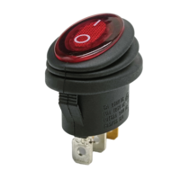 Interrupteur à bascule marche/arrêt à bouton-poussoir, 3 ou 2 broches, étanche, LED ronde, Kcd1-101, rouge, jaune, bleu, vert, blanc, noir, gris