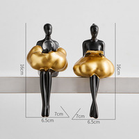 Figurine en résine originale Cloud Girl Décoration de la maison Danseuse de ballet moderne Sculpture Ornement de voiture de bureau pour cadeau de salon