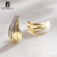 Boucles d'oreilles classiques en argent sterling 925 de haute qualité, bijoux de luxe, zircon métallique, pour femmes