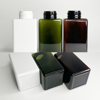 Vente en gros de flacons distributeurs de savon pour les mains en mousse ambre tétragonale avec pompe noire PETG, moussoir 250ml 450ml 650ml