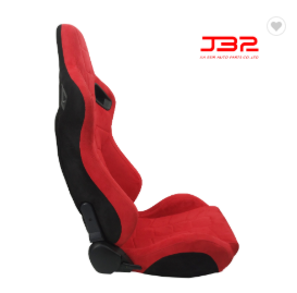 Sedile da corsa JBR1074 rosso con rivestimento in lattice e scorrevole singolo in pelle scamosciata per auto sportive - Product Image 3