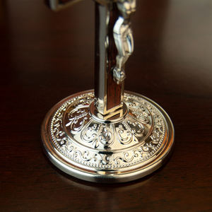 HT Kirchenlieferant Metall Jesus Gekreuzigung Tischkreuz katholisches Tischkreuz mit Ständer für Christi Gebete Jerusalem Heimdekoration - Product Image 4