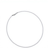 Nouveau Collier de Perles d'Eau Douce Semi-Rondes 3,5-4mm 2026 avec Fermoir Bambou à Enfouissement, Bijou Minimaliste et Élégant pour Femme