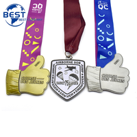 Vente en gros de médailles en bronze drapées personnalisées Médailles et trophées en alliage de zinc métal sportif Fabricant de médailles Moulage