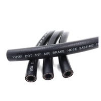 Manguera de Goma Sintética para Frenos de Aire de 1/2" DI, Aprobada por SAE J1402 DOT para Camiones, Remolques y Tractores, Resistente a Bajas Temperaturas (-54 +100)