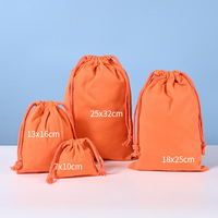 Sac en toile de coton uni multi-tailles avec fermeture éclair, sac de rangement personnalisé, emballage cadeau, organisation quotidienne des petits objets
