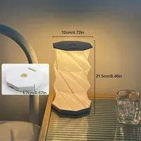 Lampe de table pliable, lampe de lecture portable, lampe de bureau à intensité réglable, décoration de maison, lampe de chevet pour chambre à coucher, lampe LED sans fil rechargeable