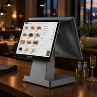 Terminal de caisse tactile à double écran 15,6 pouces pour restaurant, hôtel, réception et commerce de détail