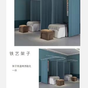 Rideau d'isolation en fer forgé en forme de U pour salon de beauté, vente chaude en Chine, design de rideau pour salon, meilleure qualité, vente directe d'usine - Product Image 6