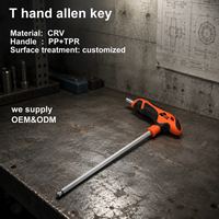 Clé Allen à poignée en T en acier haute dureté de qualité industrielle personnalisée Horn Tools, clé Torx, prise en charge OEM, métrique 800 N-m