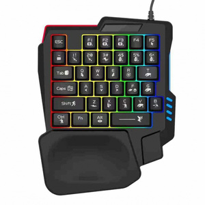 Clavier de jeu à une main avec sensation mécanique, ensemble clavier-souris Chicken Throne, <span class=keywords><strong>périphériques</strong></span> de jeu mobile - Product Image 1