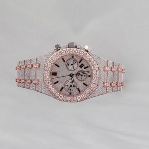 Reloj de Diamantes de Lujo para Hombre, Alta Demanda, con Cristal de Moissanita, para Aniversario, Boda y Eventos, Disponible para la Venta - Product Image 1
