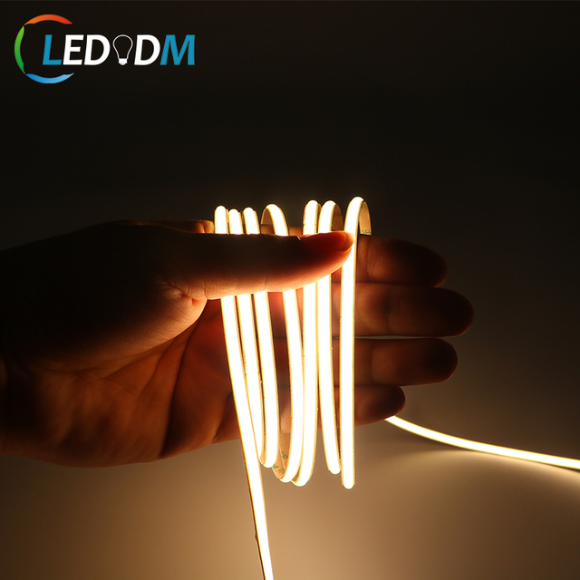 Solderless Cob LED Strip Led Strip 320LED 3000K/4000K/6500K 24V IP20 CE ETL Linear Light Flexible COB Led Strip Light