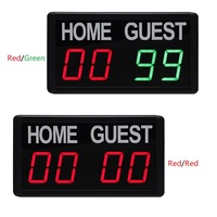 Papan Skor LED Ganxin, Papan Skor Digital Portabel Mini Elektronik untuk Bola Basket, Sepak Bola Meja, dan Cornhole Indoor