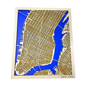 <span class=keywords><strong>Mapas</strong></span> de ciudad para decoración de pared del hogar, madera cortada con láser, 3D, hecho en China - Product Image 3