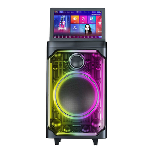 Machine de karaoké à écran tactile, portable, grande puissance, haut-parleur Bluetooth avec lumières LED RGB pour fête à domicile, KTV - Product Image 4