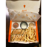 Boîte à shawarma jetable, boîte à kebab, boîte à frites, boîte à emporter pour la nourriture arabe, boîte à emporter pour shawarma au poulet, boîte d'emballage pour la restauration avec séparateur