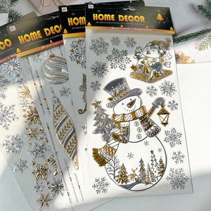 <span class=keywords><strong>Adesivo</strong></span> Murale Natalizio 3D in Rilievo, Fiocchi di Neve e Alberi Argento e Oro, Decorazione Adesiva <span class=keywords><strong>per</strong></span> Finestre Festive - Product Image 6
