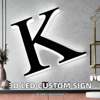 Enseigne LED personnalisée à commande manuelle, enseigne commerciale, logo décoratif pour bar, lettres électroniques