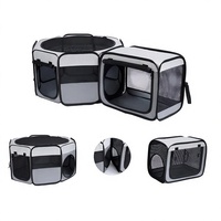Parc de jeu portable pour chat, tunnel et lit pour chat, utilisable de manière autonome avec sac de transport pour chatons et chiots