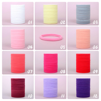 Bandeaux élastiques souples et extensibles pour cheveux, serre-têtes, en Nylon couleur chair, pour petites filles, nouveau-nés, enfants, lot de 100 pièces