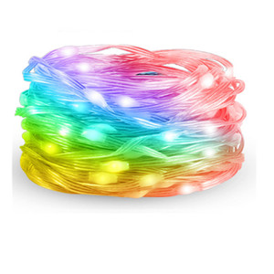 Aoying Leather Line <span class=keywords><strong>Magic</strong></span> RGB Christmas Seed <span class=keywords><strong>Light</strong></span> Tree Party BT APP Fairy Birthday LED <span class=keywords><strong>string</strong></span> <span class=keywords><strong>light</strong></span> - Product Image 2