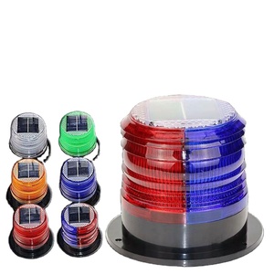 Luz de baliza solar intermitente de proximidad impermeable de seguridad, luz de advertencia estroboscópica de baliza de 4 Led barata para emergencia de puerta de enlace de vehículo - Product Image 1