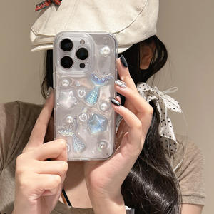 Coque en TPU 3D avec queue <span class=keywords><strong>de</strong></span> <span class=keywords><strong>sirène</strong></span> étoilée pour iPhone 16 Pro Max 15 Pro 14 8 Plus, design époxy <span class=keywords><strong>de</strong></span> haute qualité, housse en boîte incluse - Product Image 2