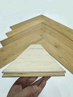 Revêtement de sol en chêne blanc européen huilé naturel parquet en bois d'ingénierie en chêne à chevrons