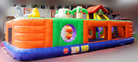 Château gonflable commercial avec toboggan sur le thème de l'éléphant, trampoline gonflable en PVC durable pour enfants