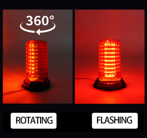 ไฟสัญญาณเตือนแบบหมุน LED 10-80V ไฟแฟลช ไฟฉุกเฉินสำหรับเสาสูง ติดตั้งด้วยแม่เหล็ก พร้อมปลั๊กจุดบุหรี่ มาตรฐาน CE สำหรับรถบรรทุก - Product Image 3