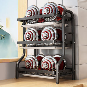 <strong>2</strong>/3-<strong>Tier</strong> Metal Bowl and <strong>Dish</strong> Drying <strong>Rack</strong> Standing Type Tableware Drain with <strong>Dish</strong> <strong>Rack</strong> Durable and Efficient Drain Bowl