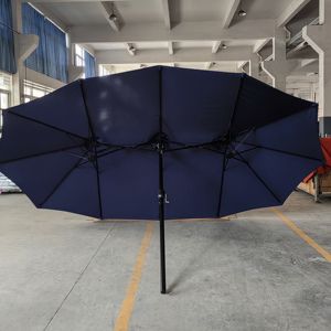 <span class=keywords><strong>Parasol</strong></span> de jardin rectangulaire à 3 côtés Parapluie cadre en acier Pare-soleil extérieur pour jardin restaurant Couverture imperméable en polyester - Product Image 2