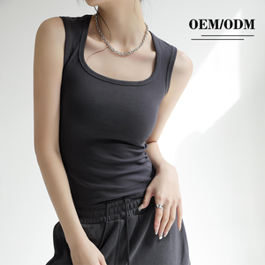 Summer Fashion Women's Crop Top Sleeveless Athleisure Breathable Y2K Tops Cotton Spandex Slim Fit Tank Top for Everyday <strong>Wear</strong> - Product Image 1