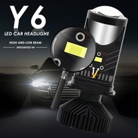Sunshiny Y6 MAX High Beam Low Beam H4 Mini Bi Lens Projecteur 30W 2.5 pouces Phares de voiture Projecteur Lentille Laser LED Phare