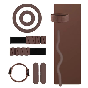 Ensemble d'équipements de <span class=keywords><strong>Pilates</strong></span> : Anneau de <span class=keywords><strong>Pilates</strong></span>, Bande de résistance extensible marron chocolat personnalisée, Cercle magique de <span class=keywords><strong>Pilates</strong></span>, Chaussettes de yoga, <span class=keywords><strong>Gym</strong></span> - Product Image 6