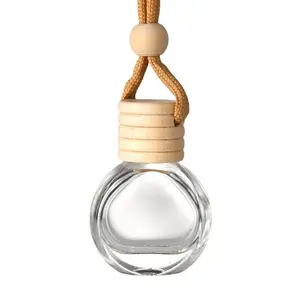 8ml hanging perfume car bottle air freshener with wooden