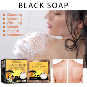 Deep Cleansing Moisturizing Black <b>Soap</b> Anti Acne Whitening <b>Soap</b> Organic Handmade Black <b>Soap</b> - Product Image 3