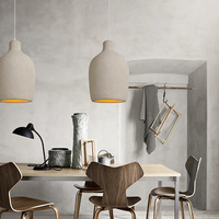 Lustre nordique simple en ciment éclairage de cuisine minimaliste moderne suspendu wabi sabi lampes suspendues lumière pour chambre d'enfants à manger