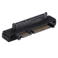 Adaptador SATA SATA22P Macho a Hembra de 90 Grados con Orificio para Montaje, Aislamiento de ABS y PVC, Conductor de Cobre para Uso Electrónico