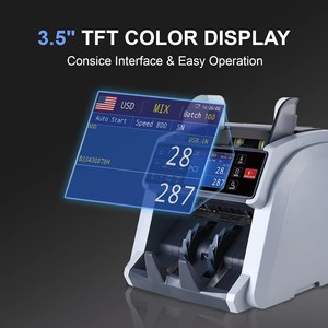 Contador de billetes multimoneda de grado bancario con soporte para denominaciones mixtas EURO/<span class=keywords><strong>USD</strong></span>/GBP y detección de número de serie - Product Image 3