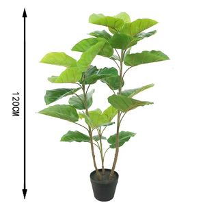 Arbre artificiel Ficus <span class=keywords><strong>Umbellata</strong></span> de 120 cm avec pot, faux figuier parapluie pour la décoration de salon - Product Image 5