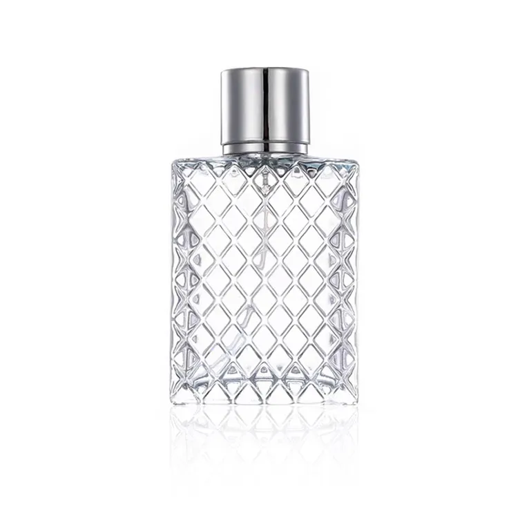 Personalizado 100 mL barato perfume vacío botellas caras apretar hombres transparente fragancia vacía frasco botellas de perfume