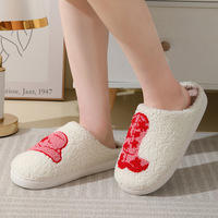 Tongs pour femmes Couple antidérapant confortable maison pantoufles Cowboy botte CowGirl confortable et élégant diapositives doux en peluche chaud hiver pantoufles