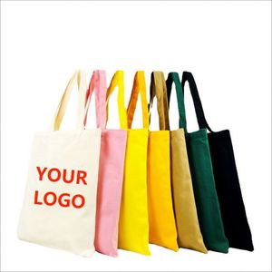 Customized Reusable Canvas Shopping Tote Bags Environmentally Friendly with Custom <b>Printed</b> Logo for Business - Product Image 1