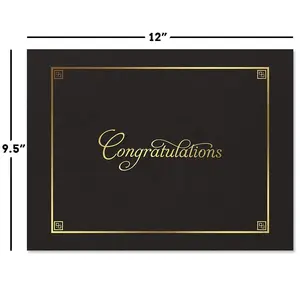 卒業の卒業証書賞の達成のための8.5*11文字の金箔スタンプ紙賞シールのカスタム証明書ホルダー
