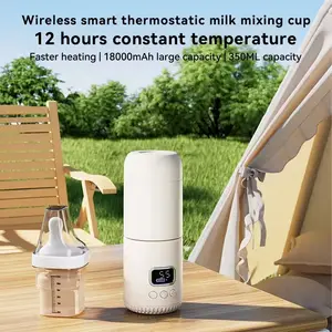Chauffe-lait portable en acier inoxydable à température réglable de grande capacité de 400ml pour bébé