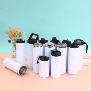 304 Stainless Steel 20oz <b>Straw</b> Sublimation <b>Cup</b> Sealed <b>Lid</b> Sports Running Blank Printed Mug Bulk - Product Image 6