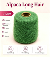 Fil à tricoter en gros personnalisé, couleur unie, doux, moelleux, épais, en peluche, pour crochet, 1/4.2 Nm, style alpaga à poils longs